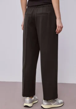 Wide Legs broek met knoopdetail