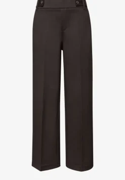 Wide Legs broek met knoopdetail