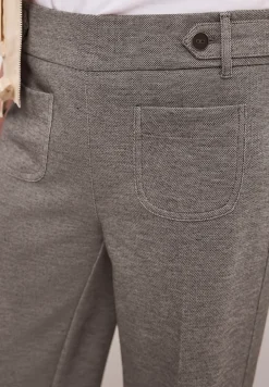 Wide Legs broek met knoopdetails