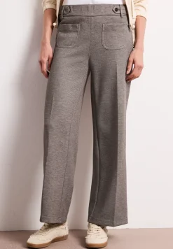 Wide Legs broek met knoopdetails