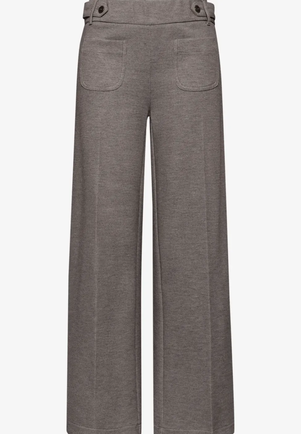 Wide Legs broek met knoopdetails