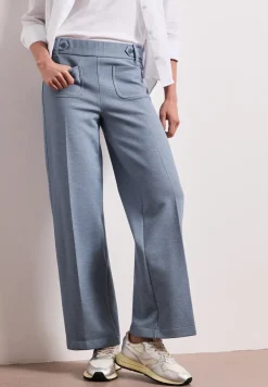 Wide Legs broek met knoopdetails