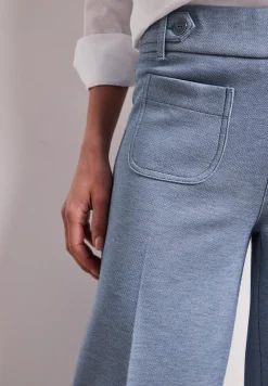 Wide Legs broek met knoopdetails