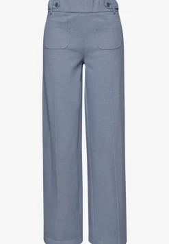 Wide Legs broek met knoopdetails