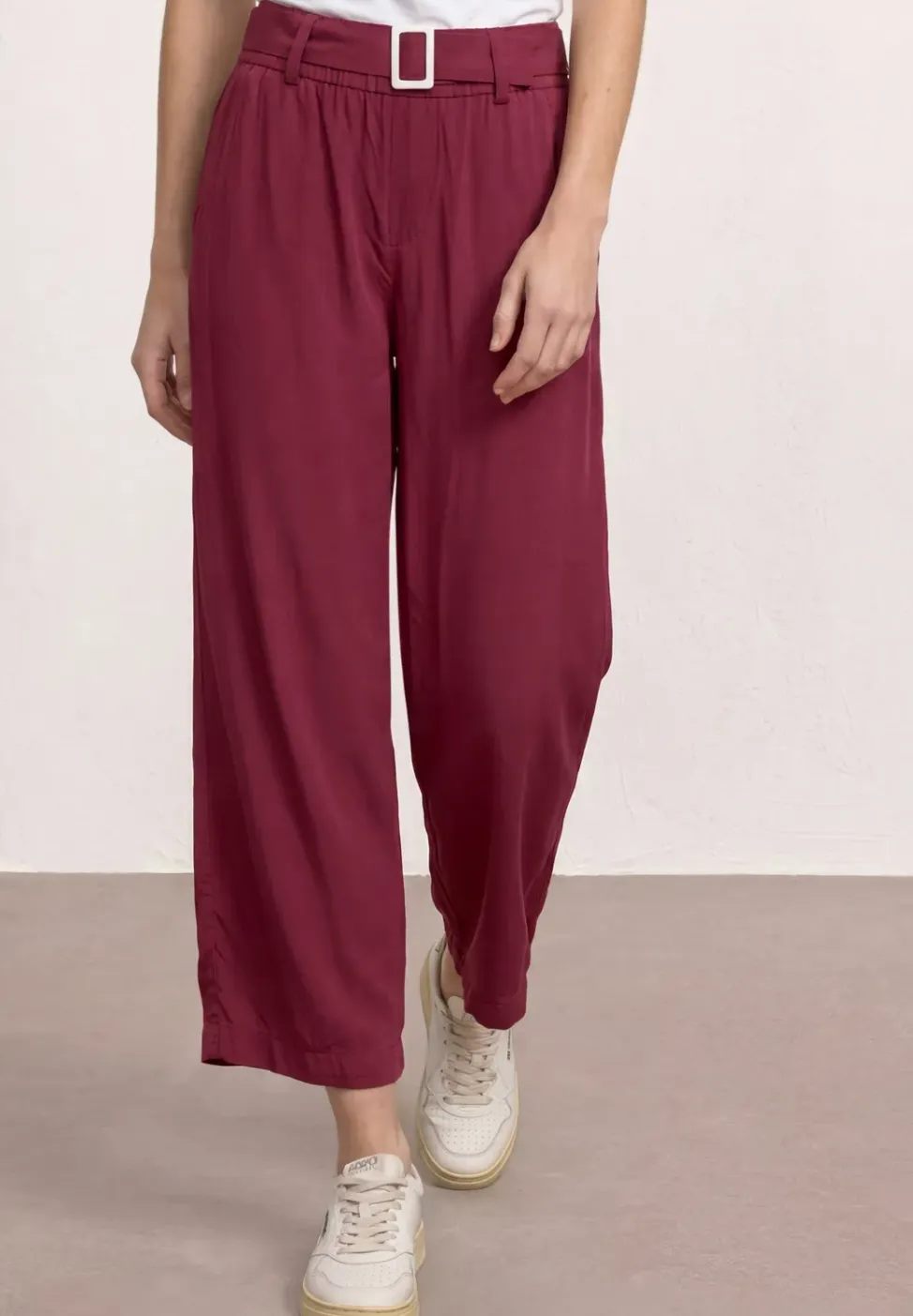 Wide Legs broek met riem
