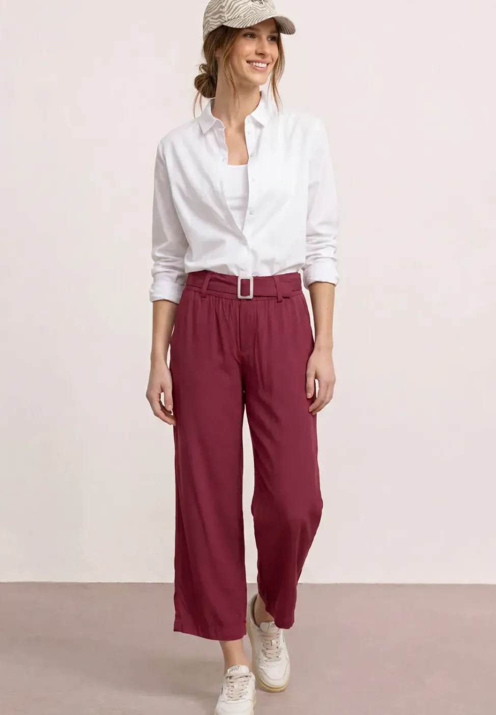Wide Legs broek met riem