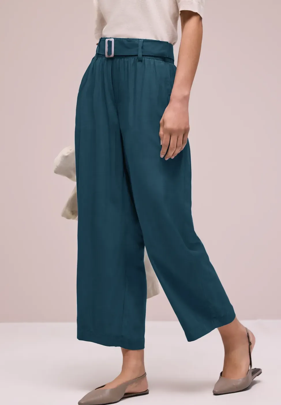 Wide Legs broek met riem