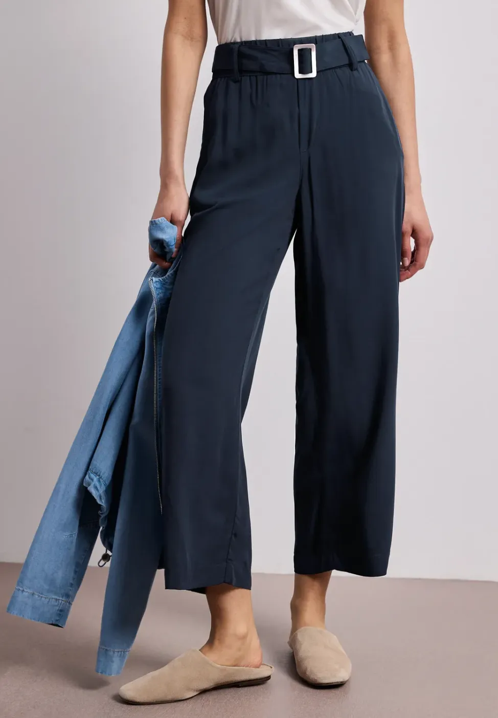 Wide Legs broek met riem