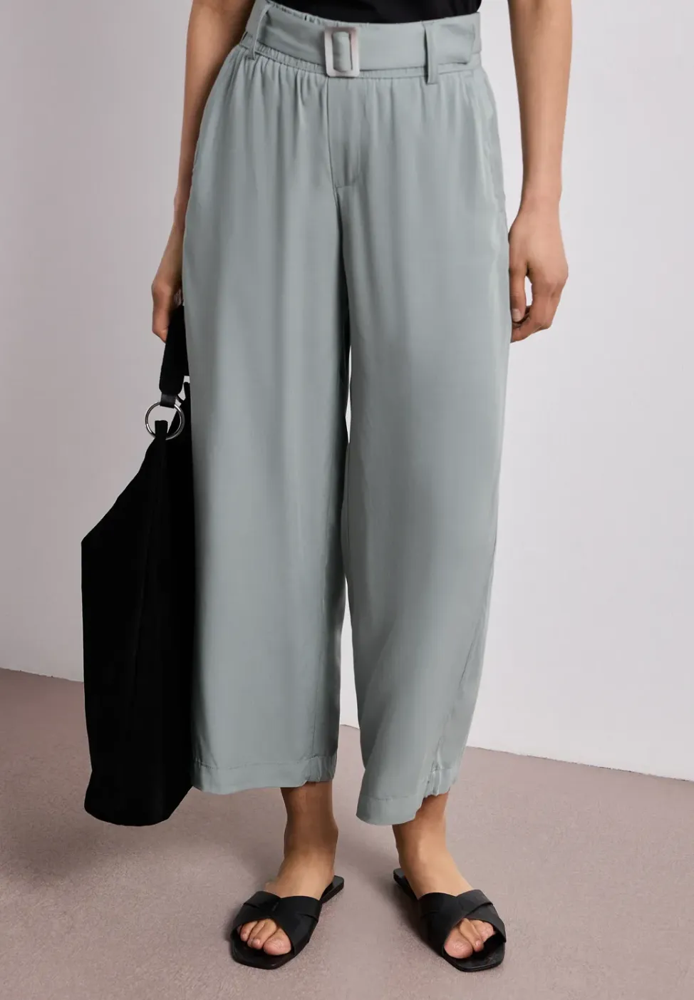 Wide Legs broek met riem