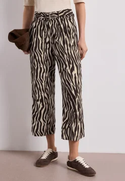 Wide Legs broek met riemdetail
