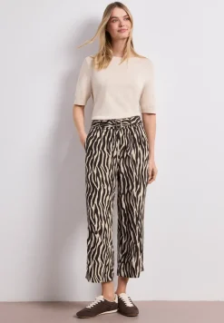 Wide Legs broek met riemdetail