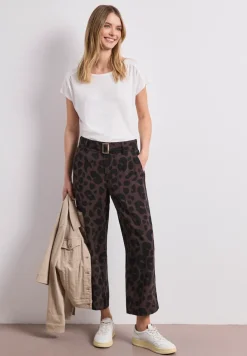 Wide Legs broek met riemdetail