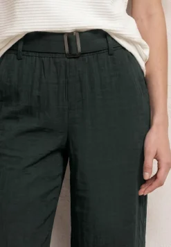 Wide Legs broek met riem in casual pasvorm