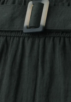 Wide Legs broek met riem in casual pasvorm