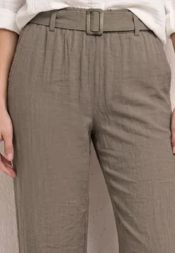 Wide Legs broek met riem in casual pasvorm