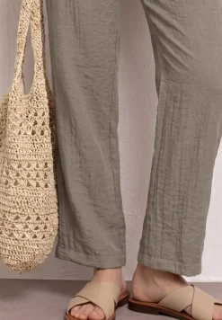 Wide Legs broek met riem in casual pasvorm