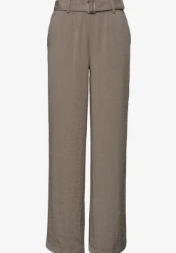 Wide Legs broek met riem in casual pasvorm