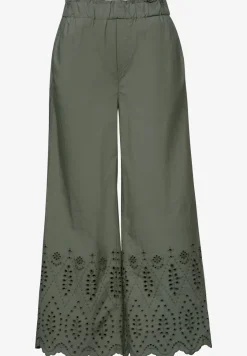 Wide Legs broek met Shiffley borduursel