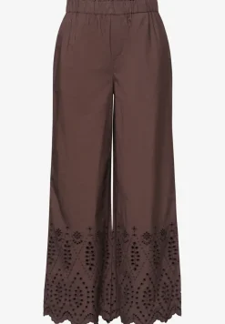 Wide Legs broek met Shiffley borduursel