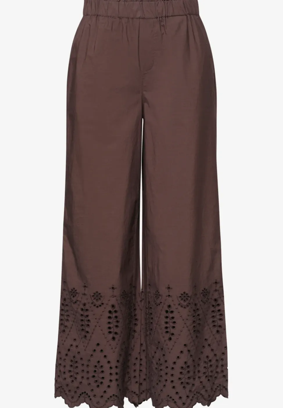 Wide Legs broek met Shiffley borduursel