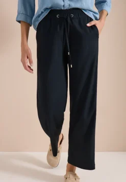Wide Legs broek met ton-sur-ton tape detail