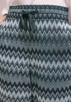 Wide Legs broek met zigzagpatroon