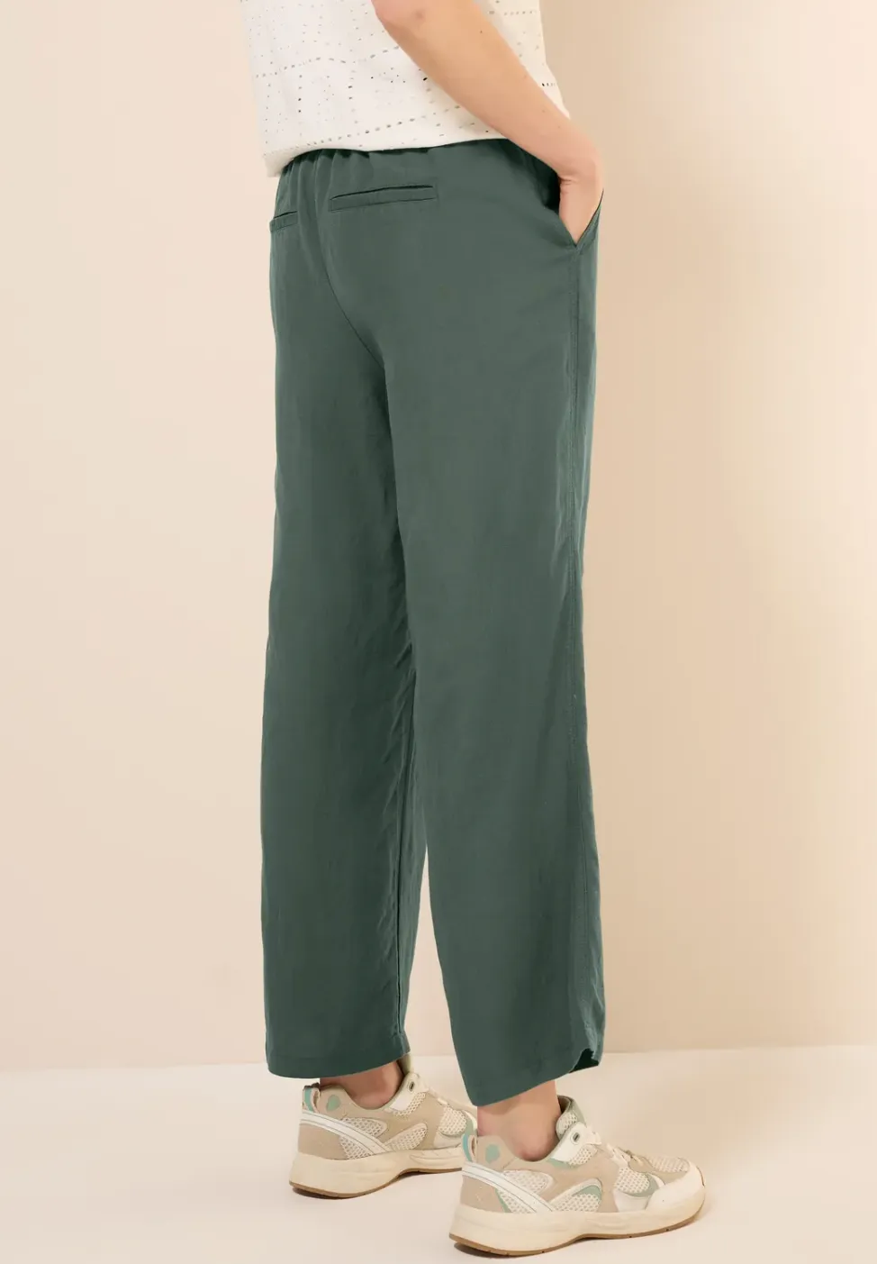 Wide Legs broek van linnenmix