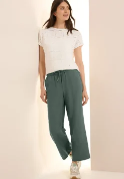 Wide Legs broek van linnenmix