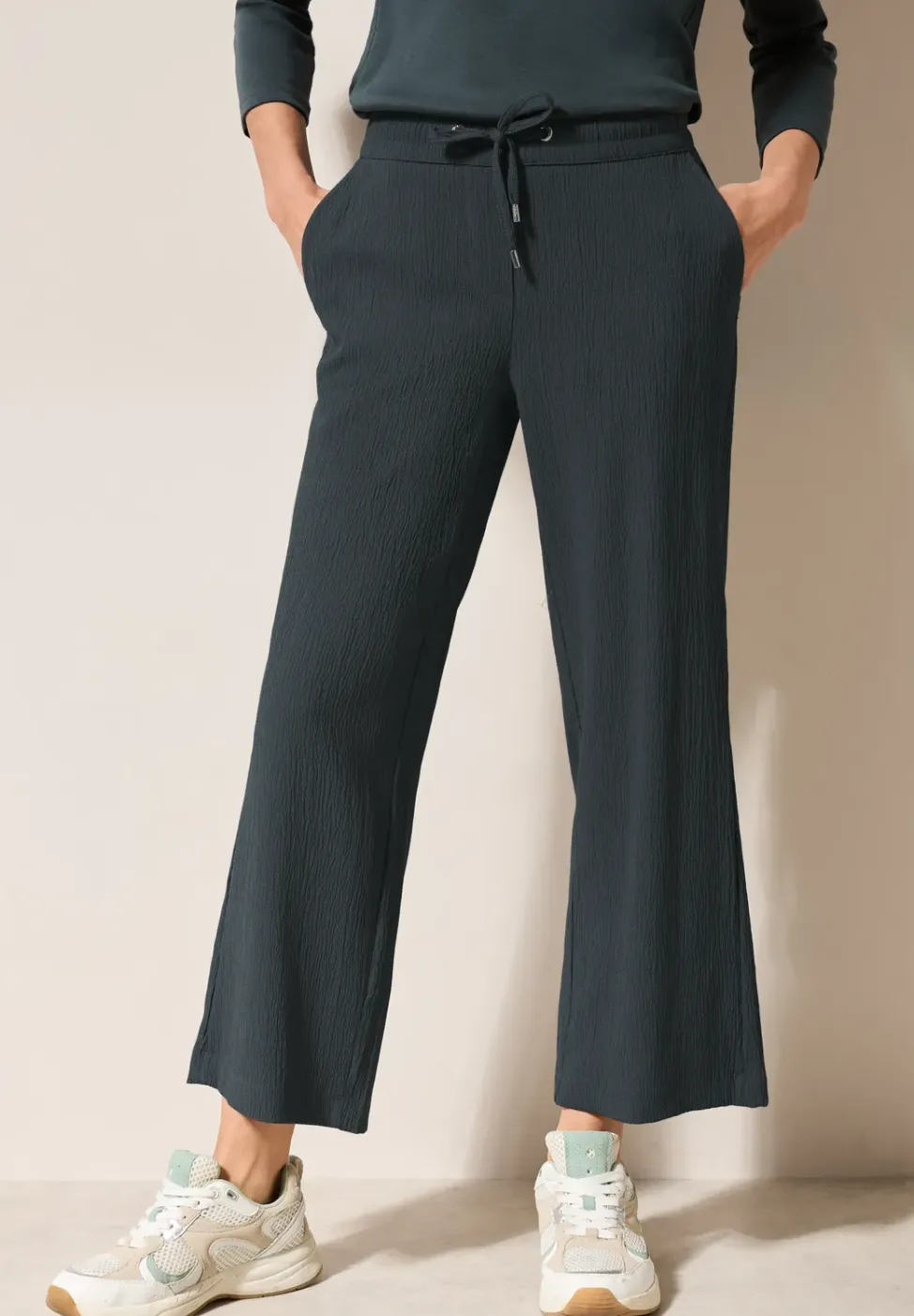 Wide Legs gestructureerde broek