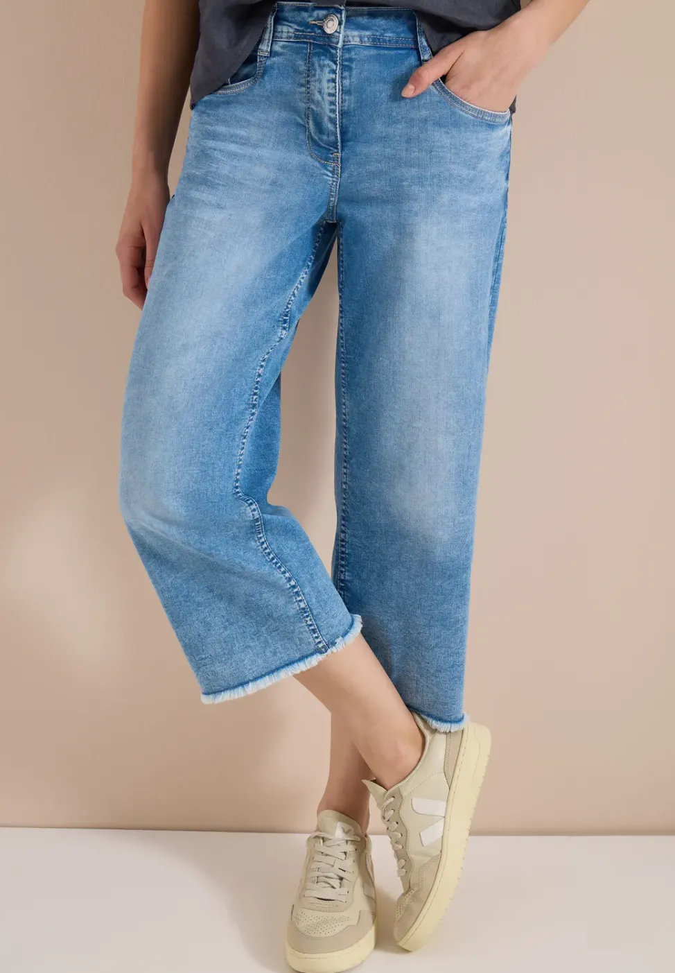 3/4 Wide Legs jeans in Loose Fit