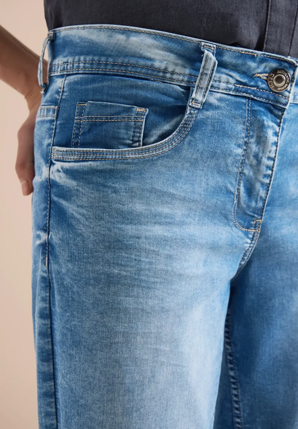 3/4 Wide Legs jeans in Loose Fit