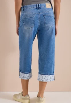 7/8 Wide Legs jeans met omgeslagen detail