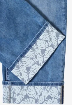 7/8 Wide Legs jeans met omgeslagen detail
