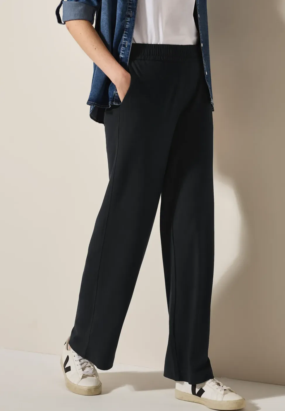 Wide Legs jersey broek