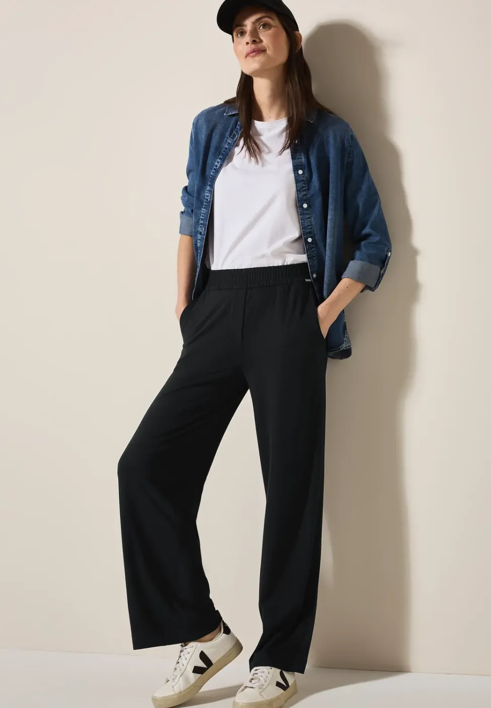 Wide Legs jersey broek