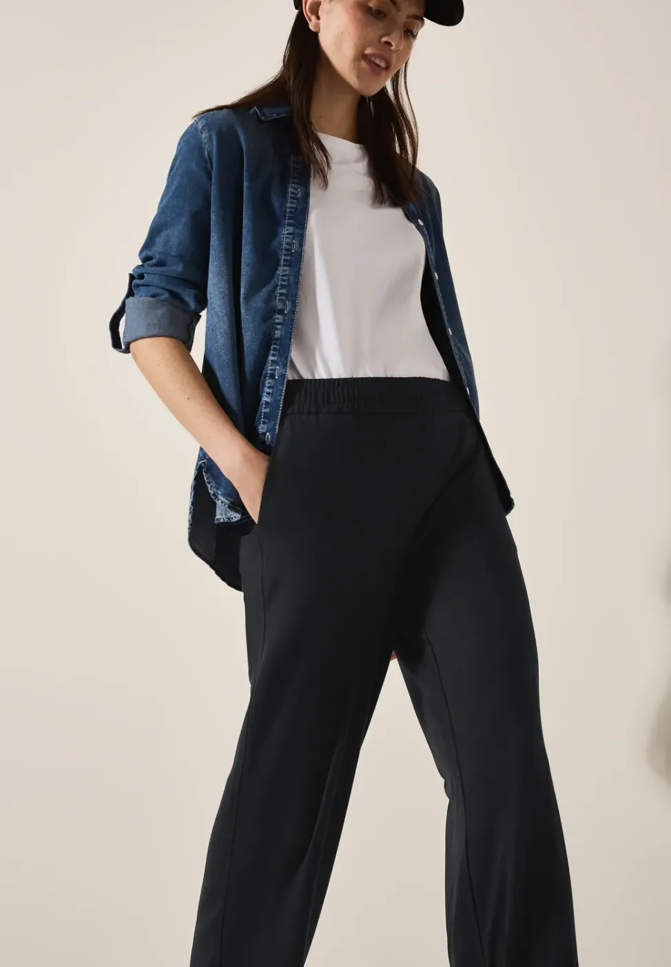 Wide Legs jersey broek