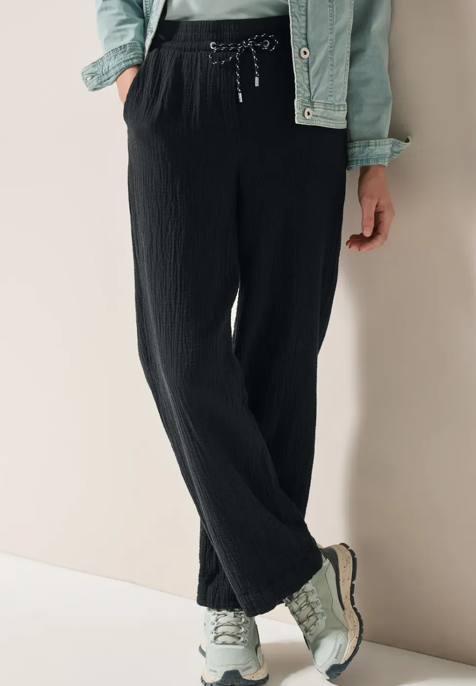 Wide Legs mousseline broek