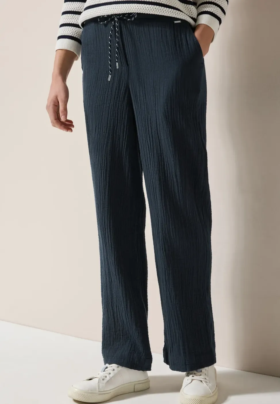 Wide Legs mousseline broek