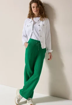 Wide Legs mousseline broek