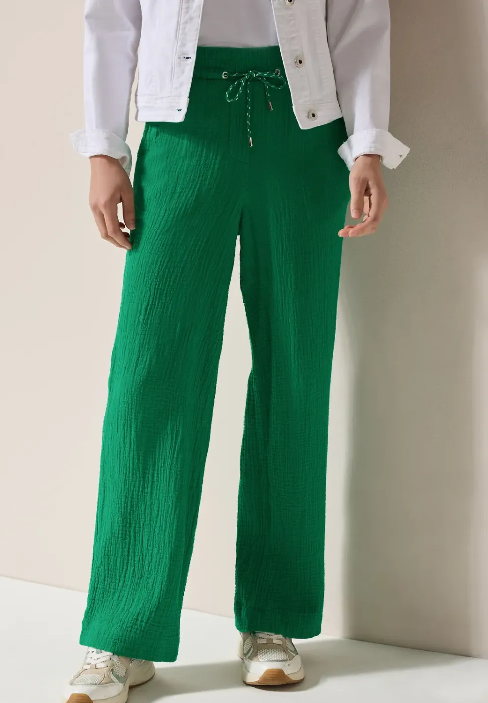 Wide Legs mousseline broek