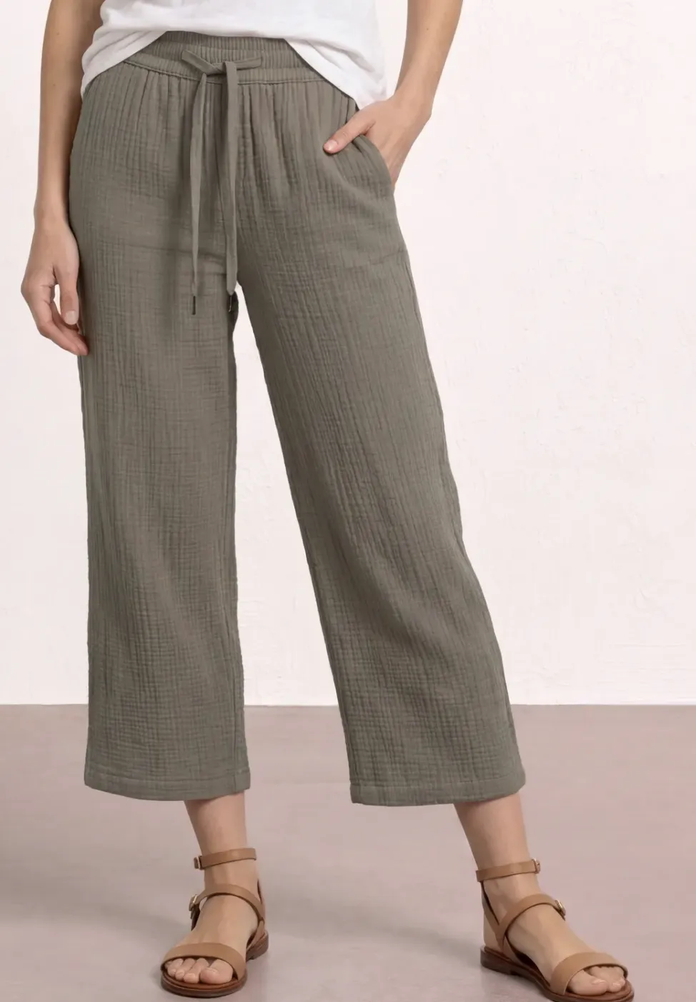 Wide Legs mousseline broek in Loose Fit