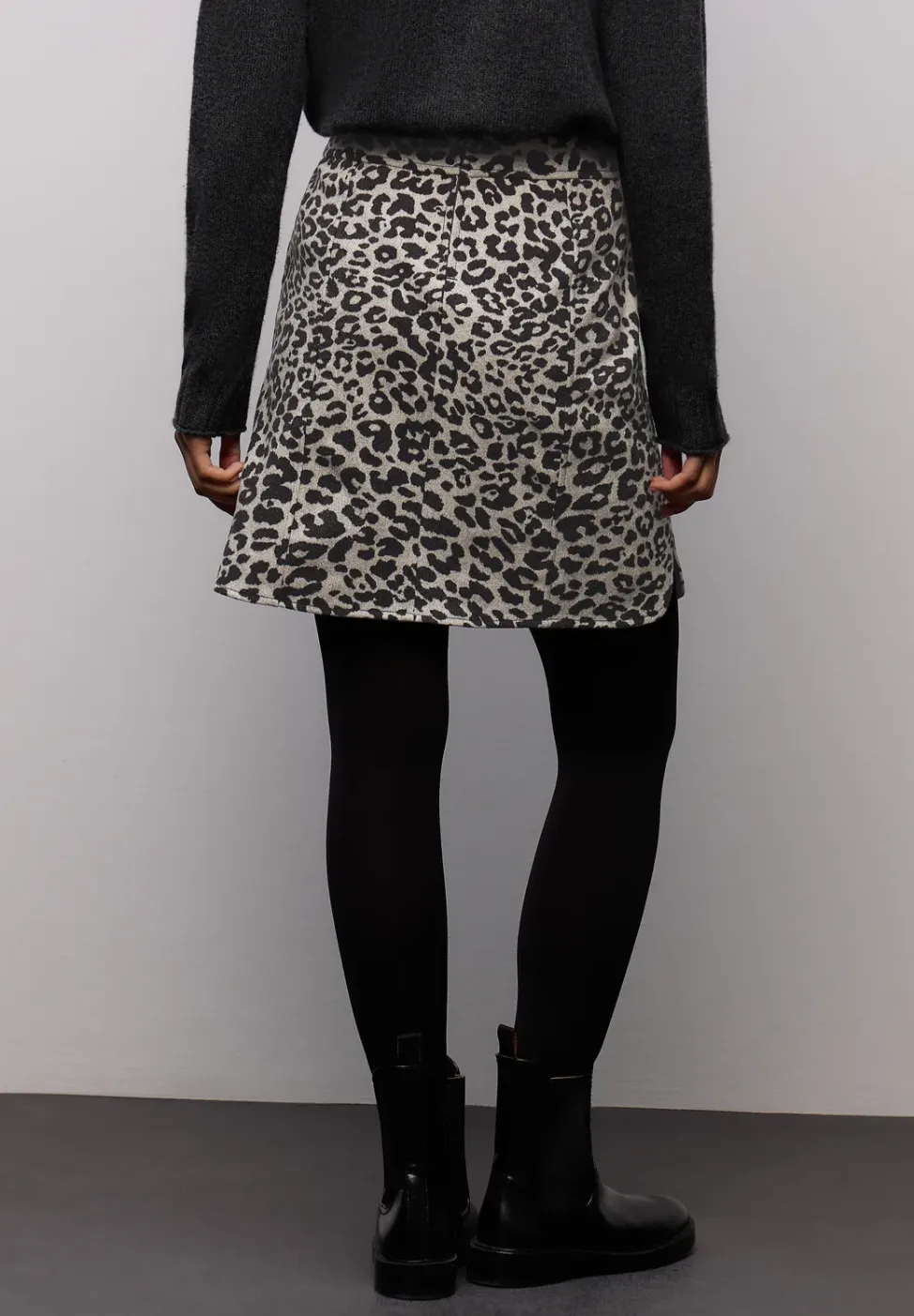 Wol-look rok met studs