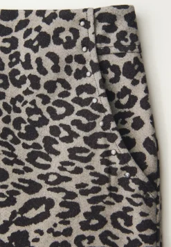 Wol-look rok met studs