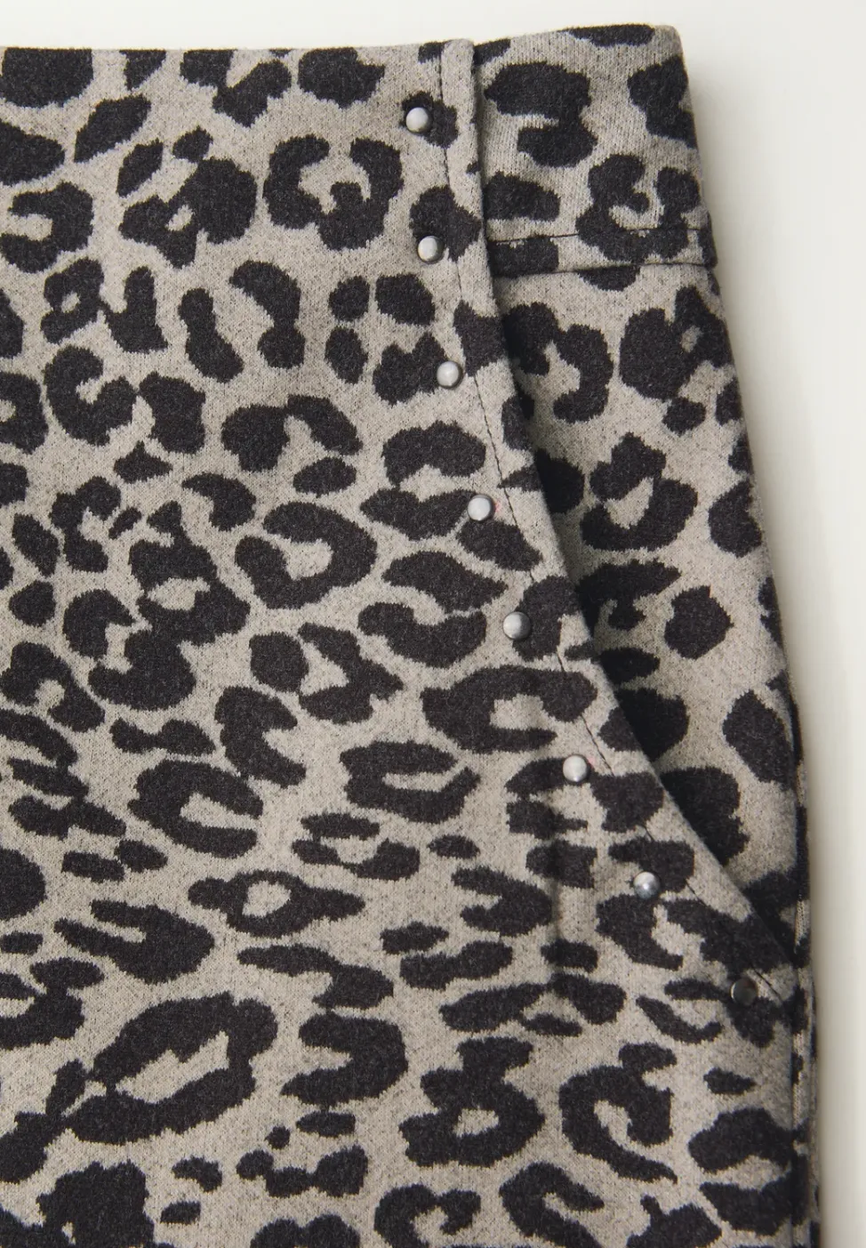 Wol-look rok met studs