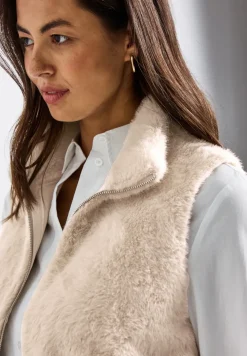 Zacht gilet in bontlook