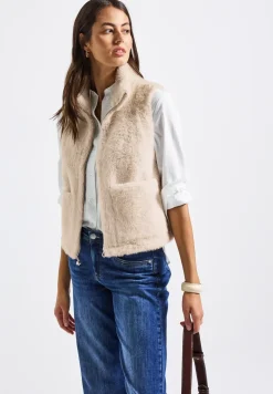 Zacht gilet in bontlook