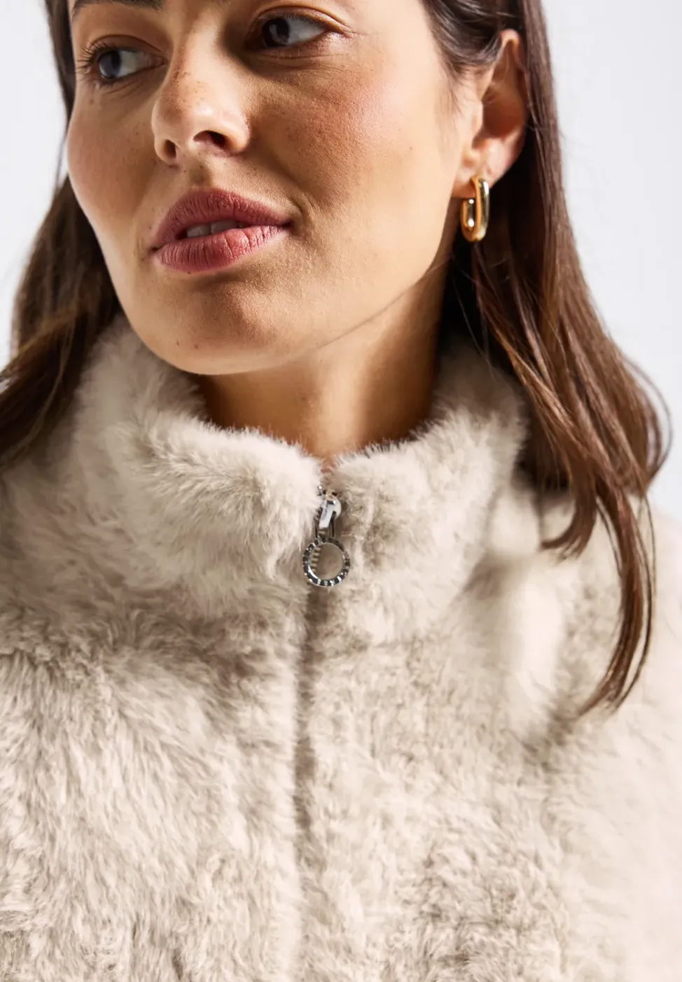 Zacht gilet in bontlook