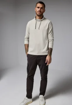 Zacht shirt met trechtervormige hals