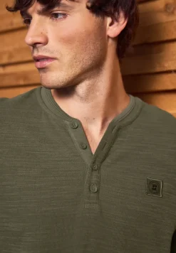 Zacht slub henley shirt