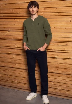 Zacht slub henley shirt